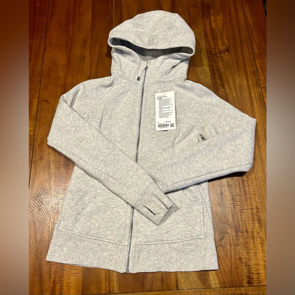 NEW LULULEMON Heather Gray Full Zip SCUBA HOODIE 8
